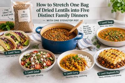 How to stretch one bag of dried lentils into five distinct family dinners with one stovetop pot