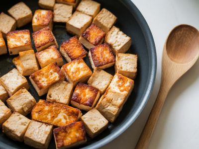The one-pan tofu trick that makes crispy, golden cubes without a deep fryer