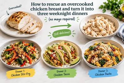 How to rescue an overcooked chicken breast and turn it into three weeknight dinners (no mayo required)