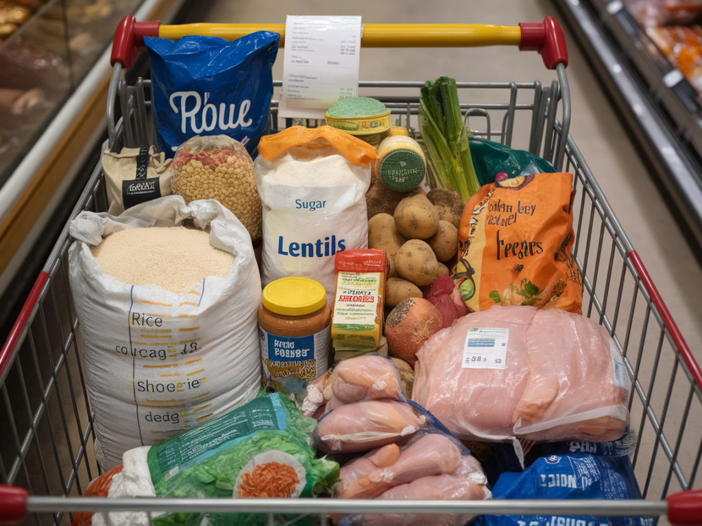 The honest shopping list for feeding a family of four on $5 week