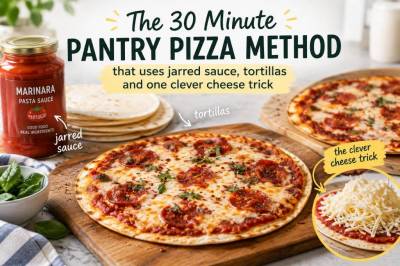 The 30-minute pantry pizza method that uses jarred sauce, tortillas and one clever cheese trick
