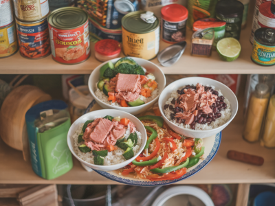 Pantry rescue: three quick dinners from rice, canned tuna and whatever’s in the fridge