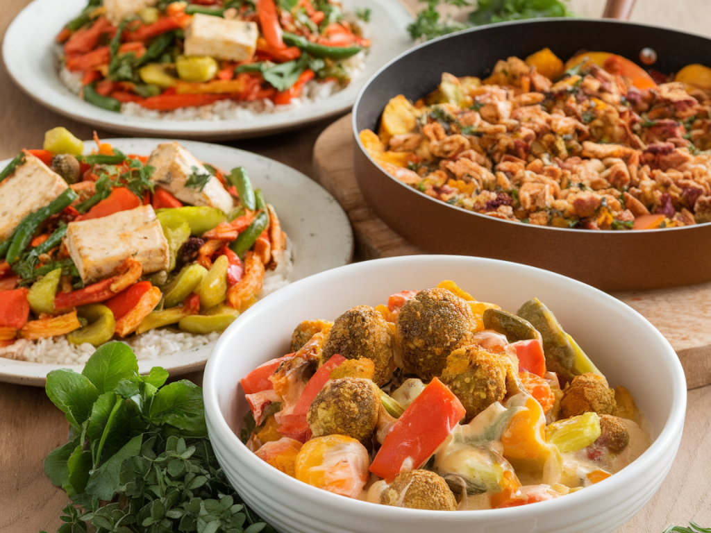 Turn one bag of frozen mixed veg into three 20-minute vegetarian family dinners