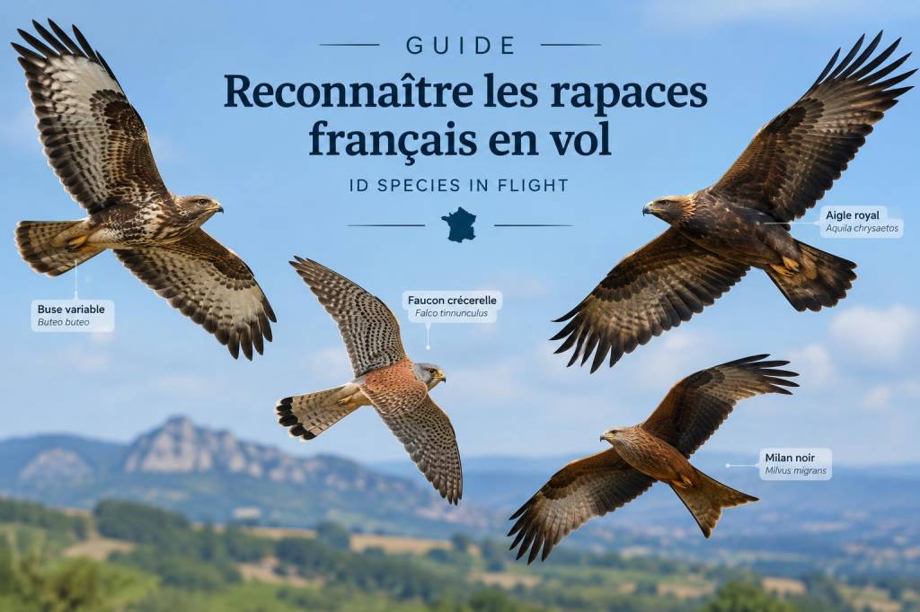 Guide to recognizing French raptors in flight: identify species in flight