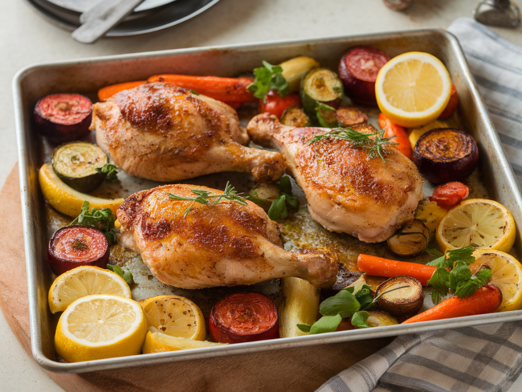 The one-pan sheet-pan chicken dinner that cleans up in under five minutes